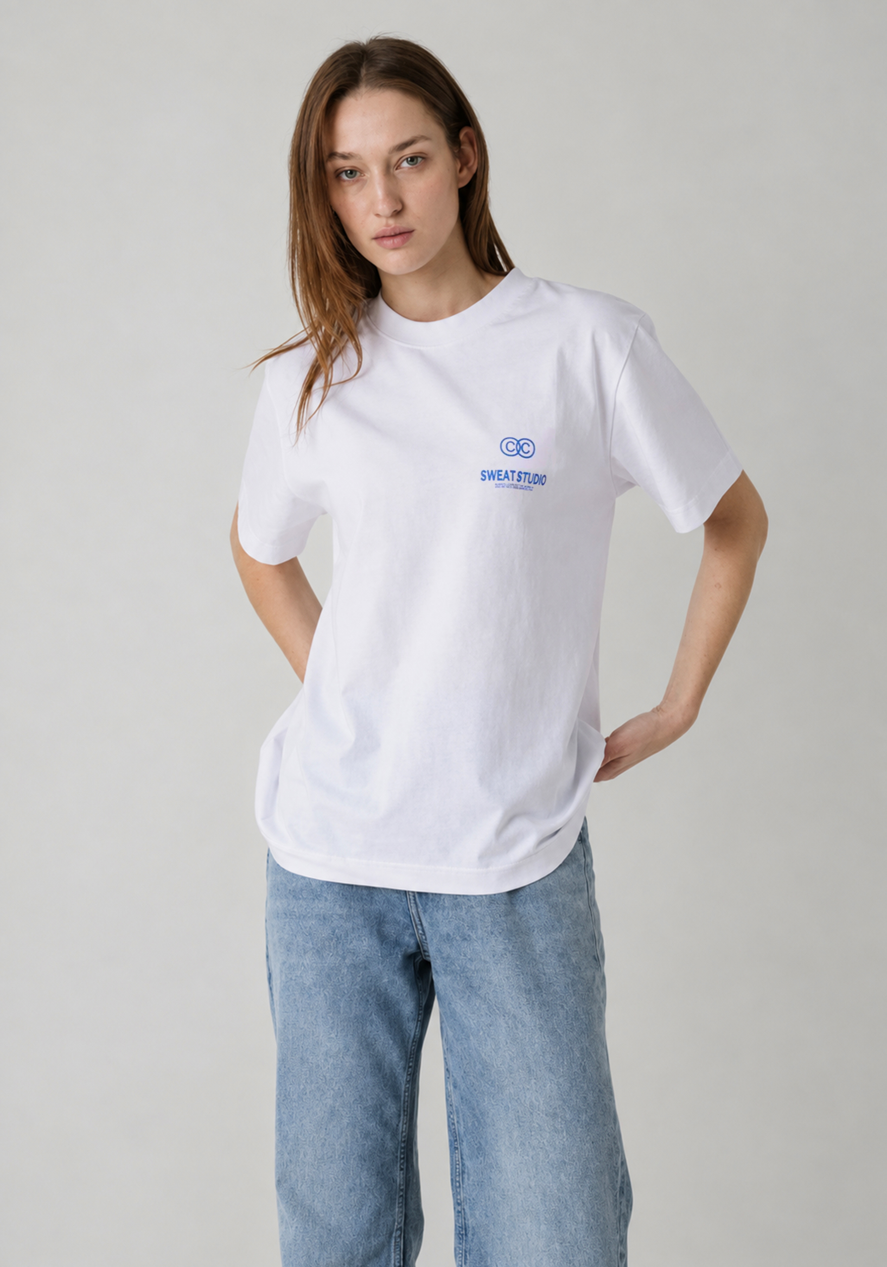 Seesaw T-shirt White (True Blue)