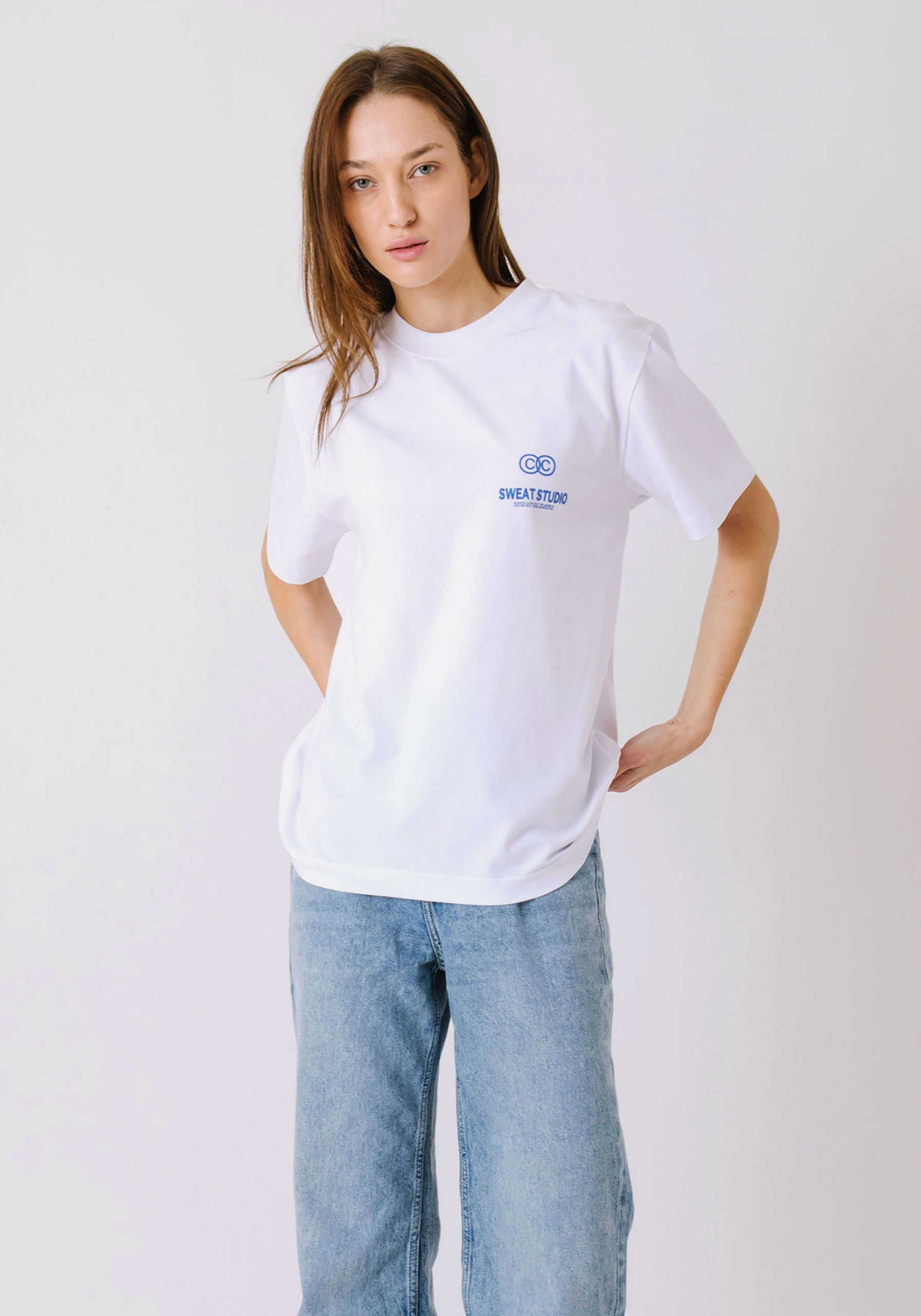 Seesaw T-shirt White (True Blue)