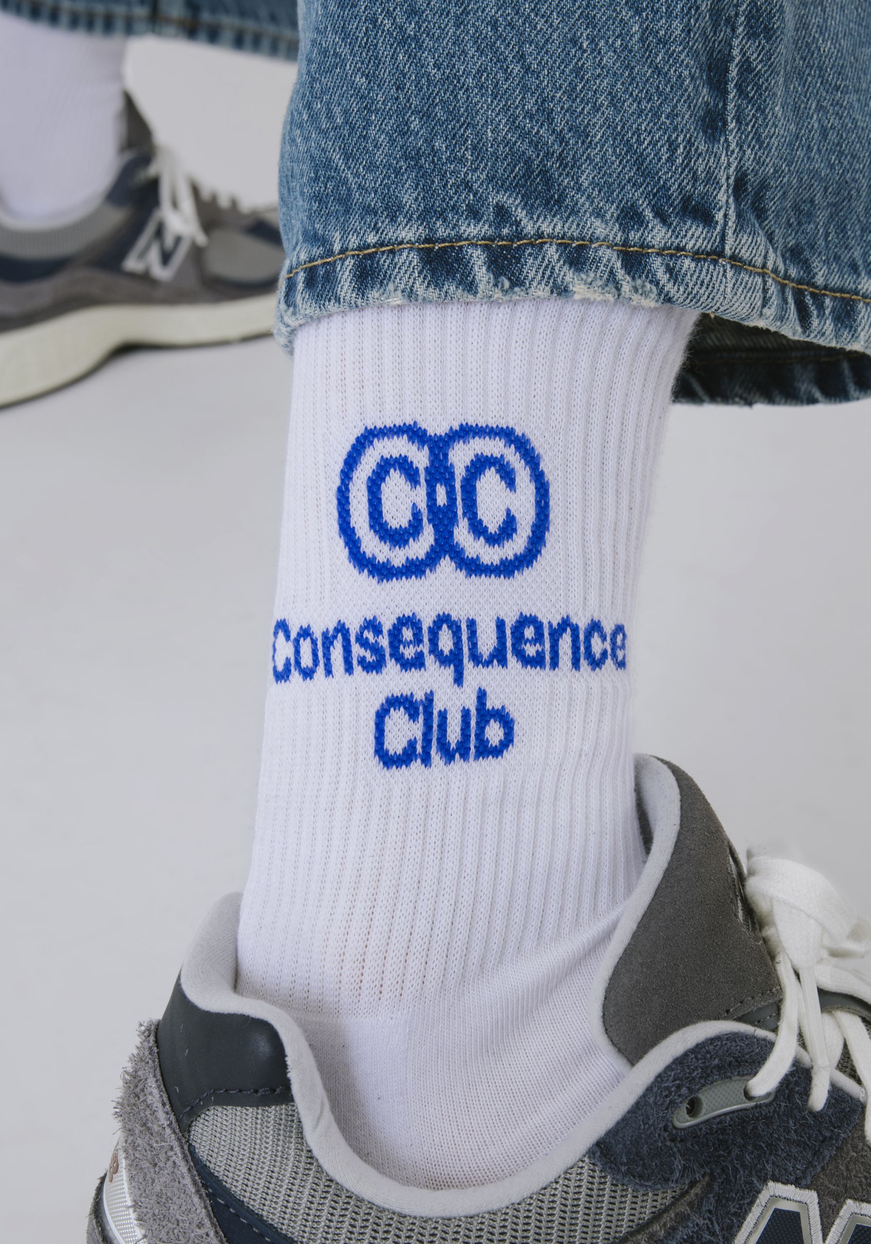 CC Socks White (True Blue)