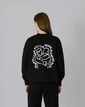 Sweatshirt: CC Kind to yourself (KTY) black & white