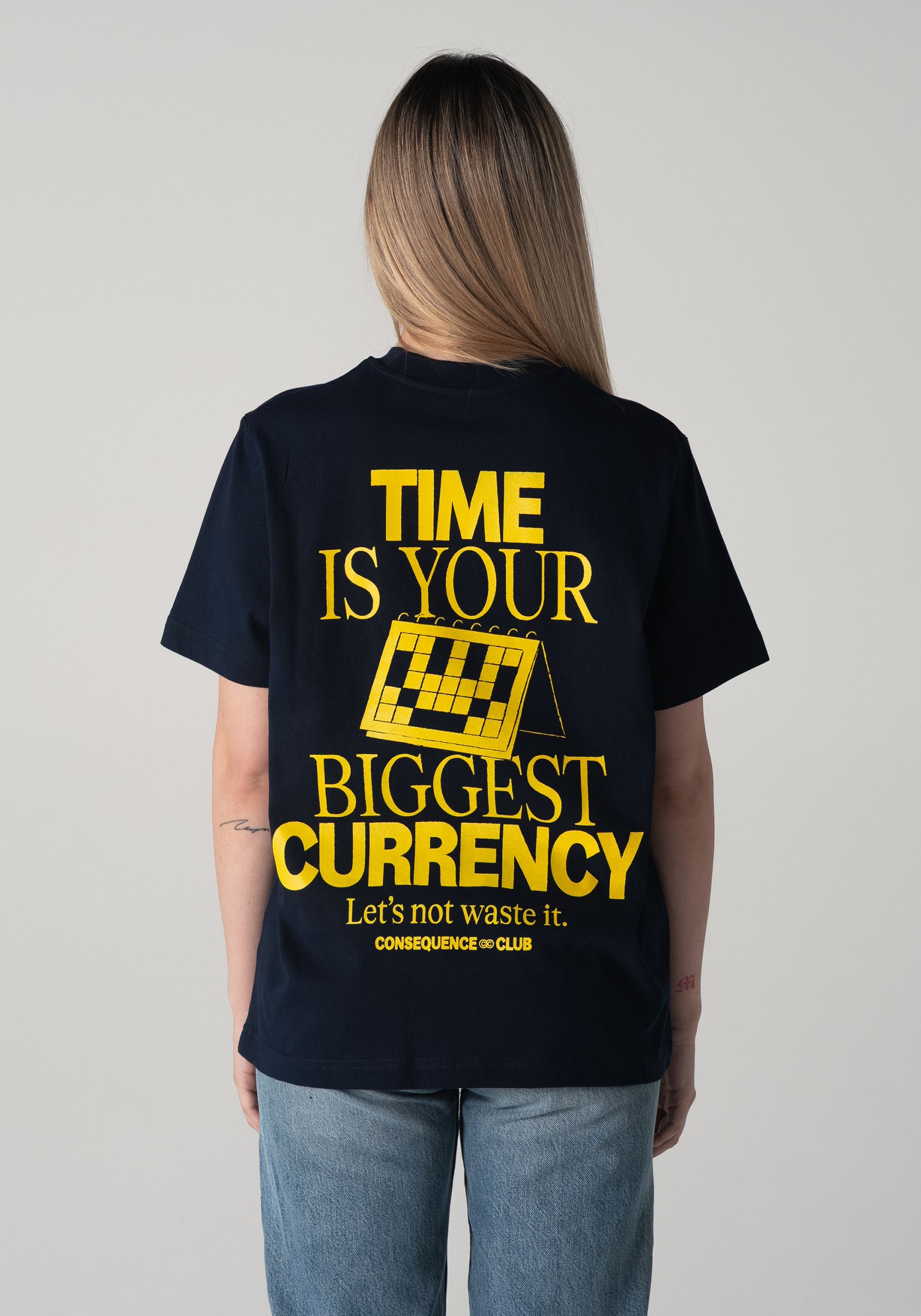 Comfort Calendar T-shirt Blue Tide