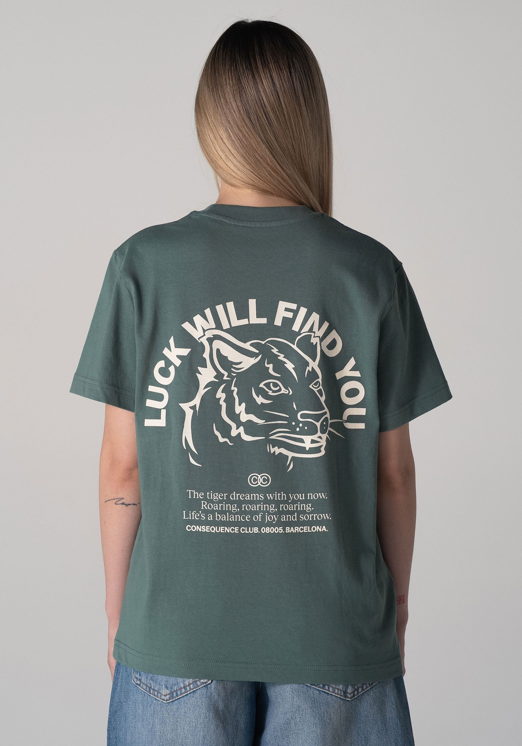 Luck Will Find You T-Shirt Tide Green