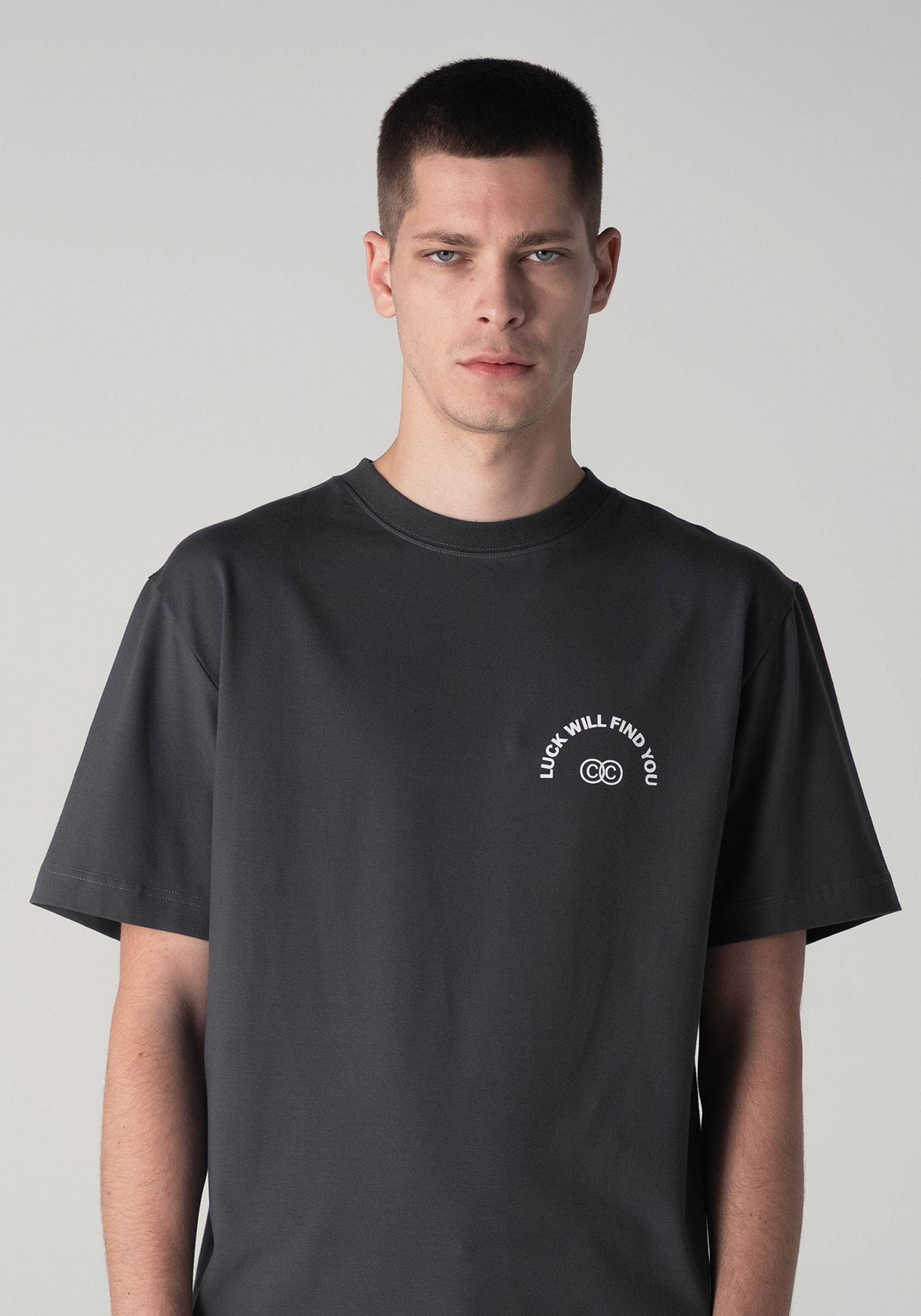 Luck Will Find You T-Shirt Grey