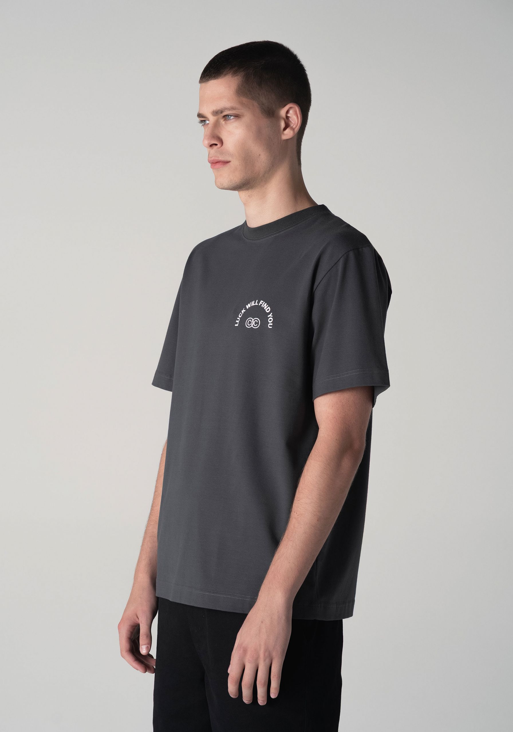 Luck Will Find You T-Shirt Grey