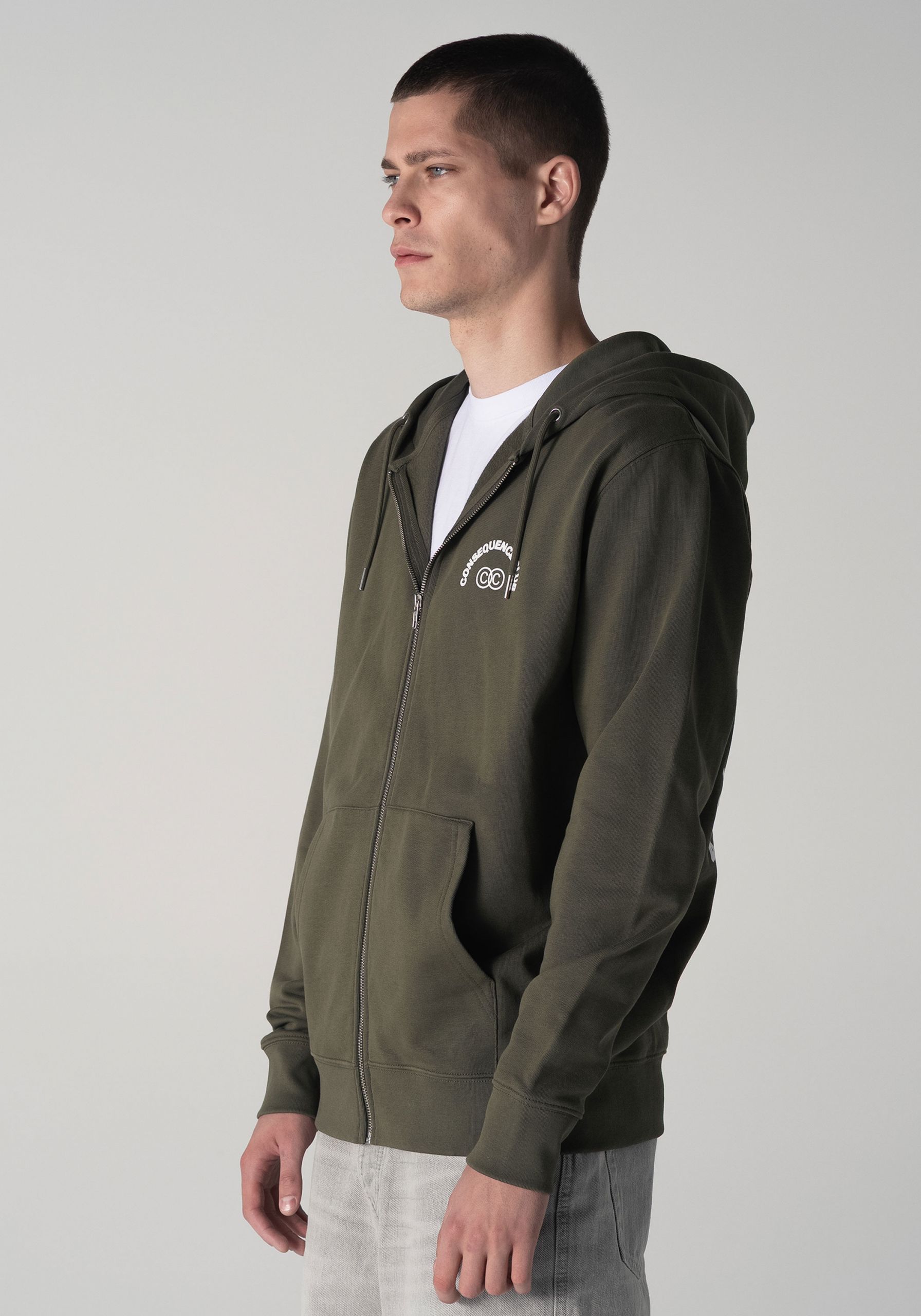 Be Nice Zipper Hoodie Utility Green