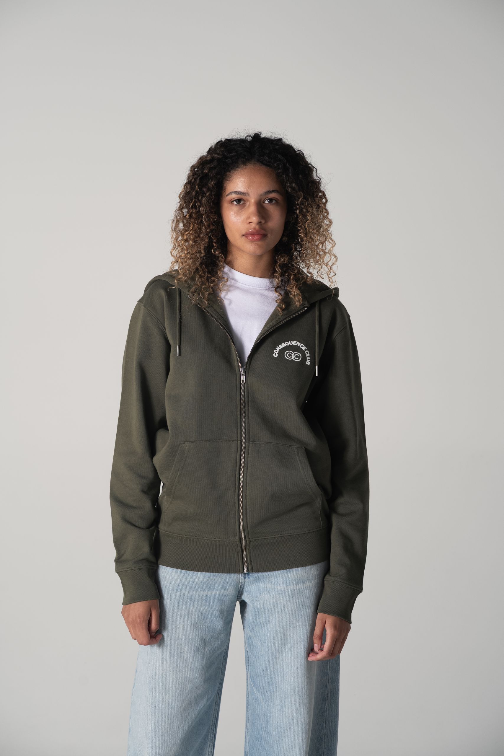 Be Nice Zipper Hoodie Utility Green