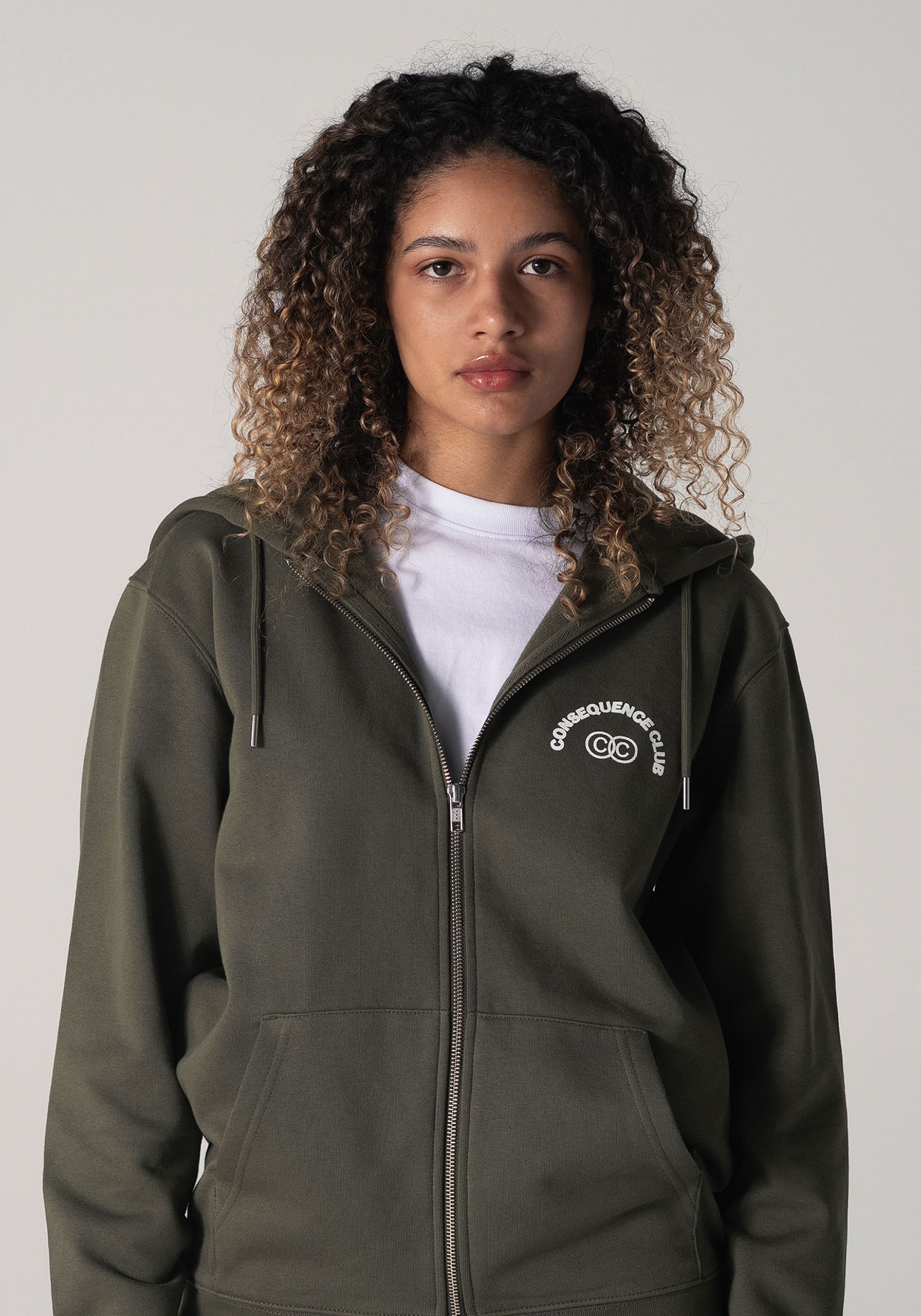Be Nice Zipper Hoodie Utility Green