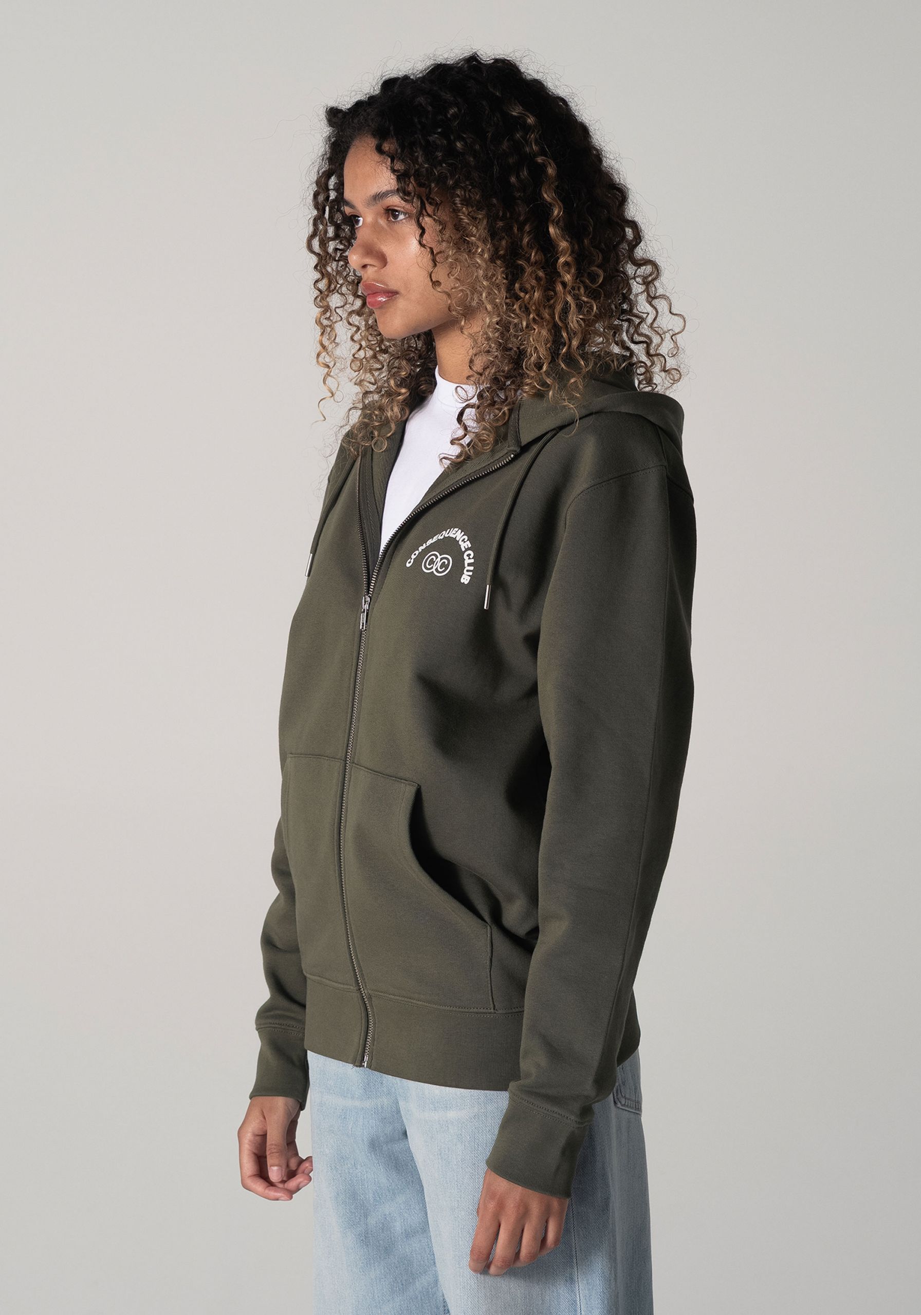 Be Nice Zipper Hoodie Utility Green
