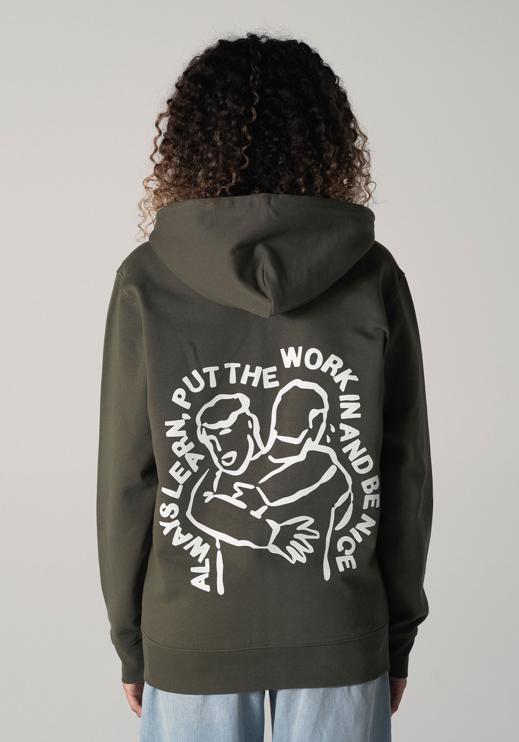 Be Nice Zipper Hoodie Utility Green