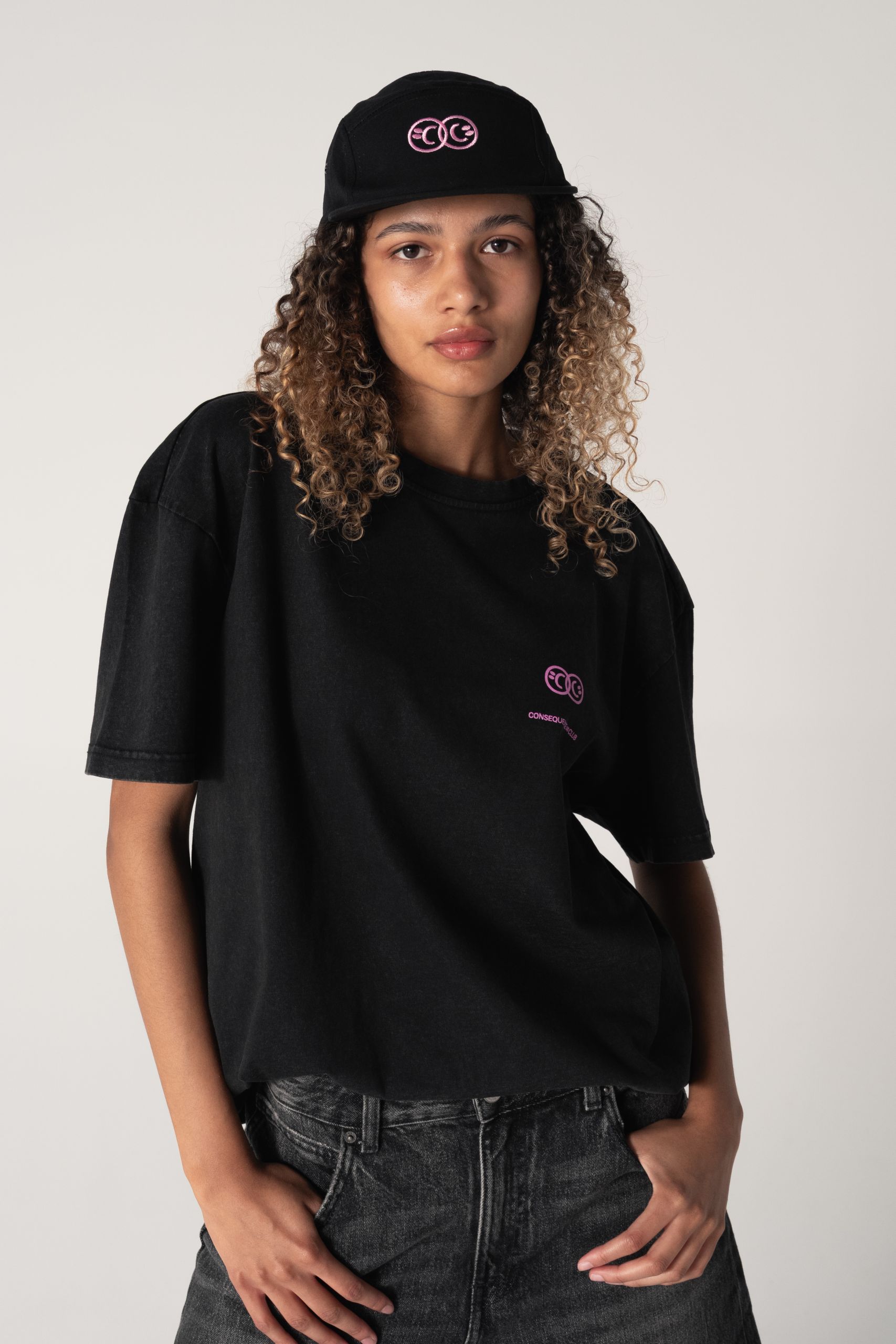 CC Happy & Sad Black Cap