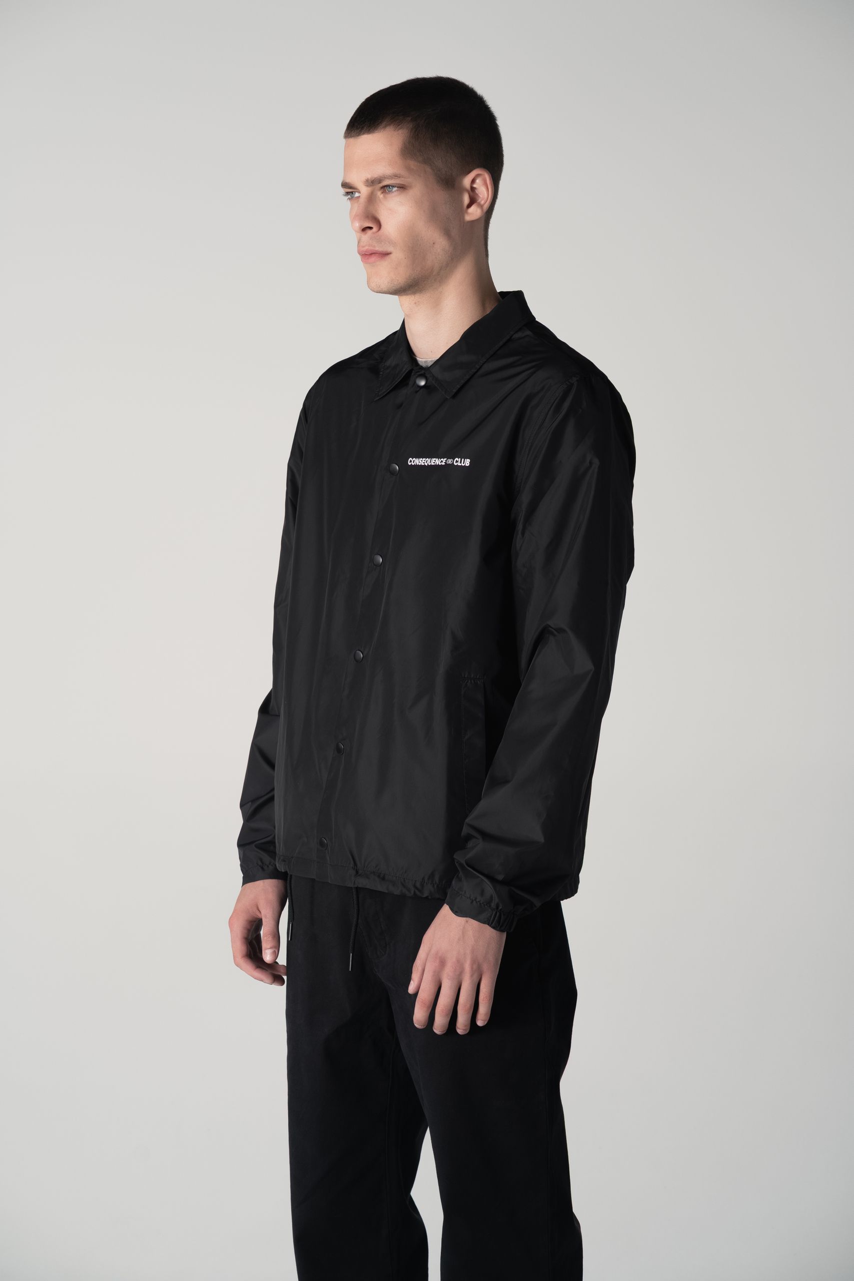 Coach jacket with logo on front