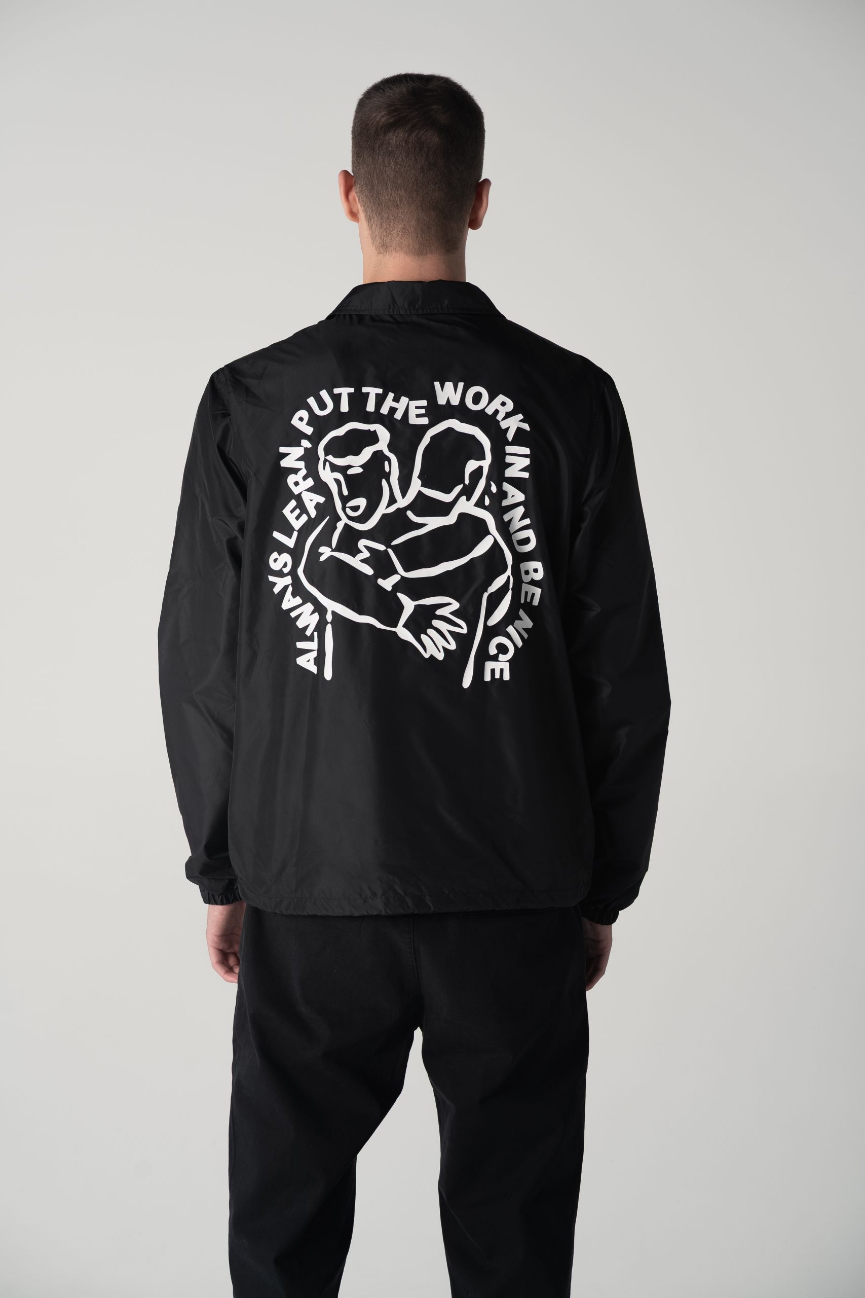 Coach jacket with print on back