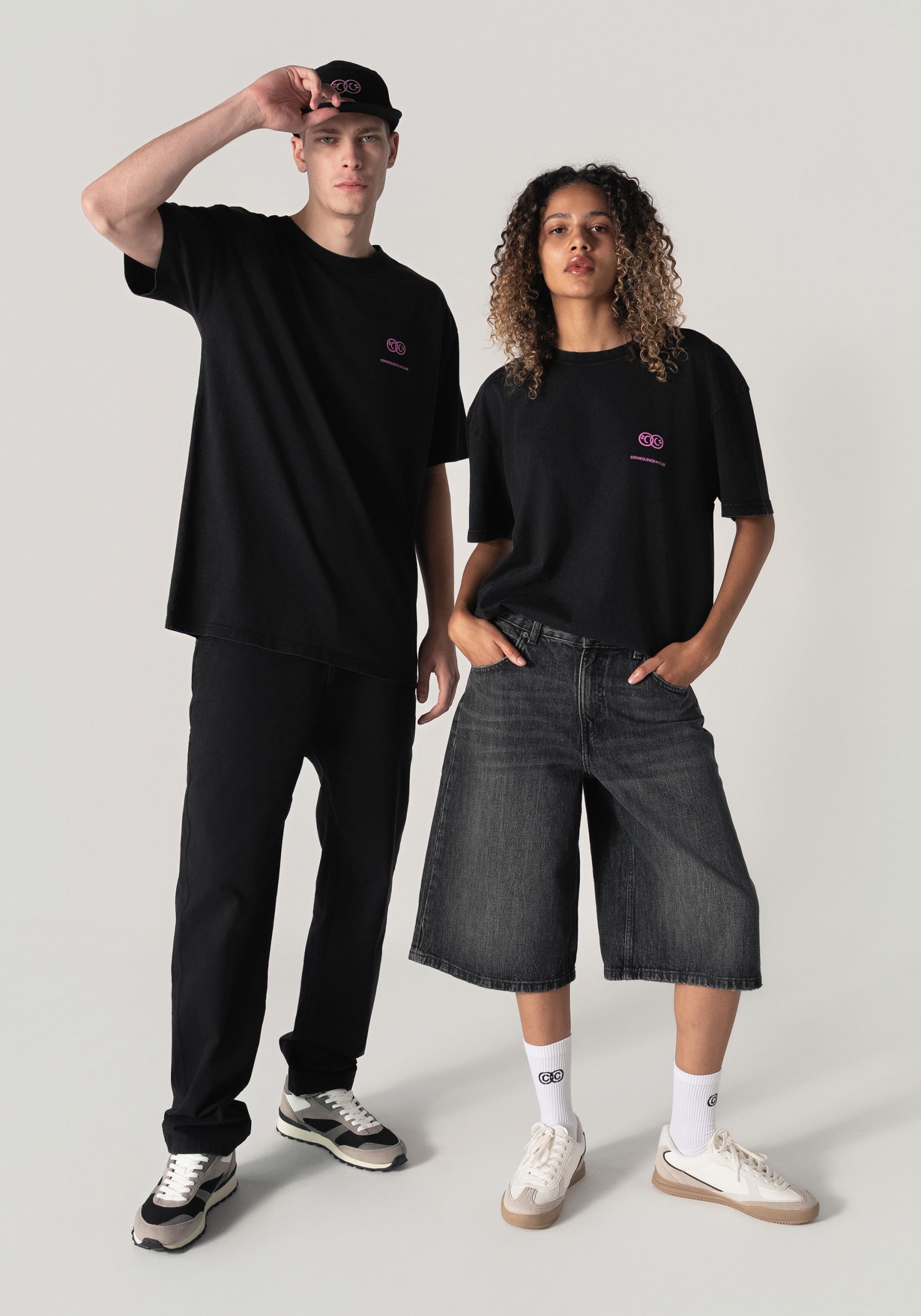 Happy & Sad T-shirt Stone Washed Oversized