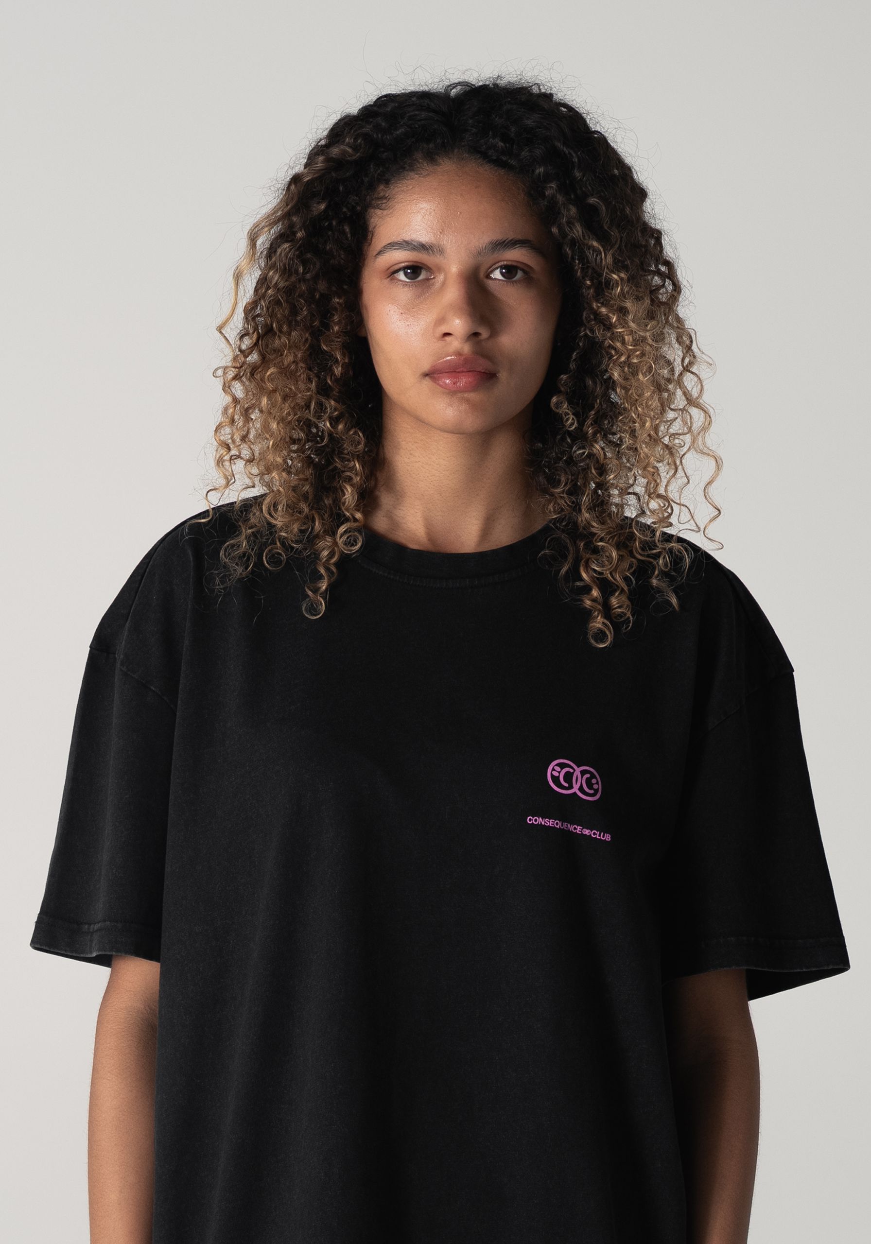 Happy & Sad T-shirt Stone Washed Oversized