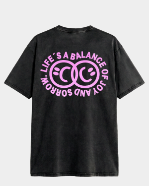 Happy & Sad T-shirt Stone Washed Oversized