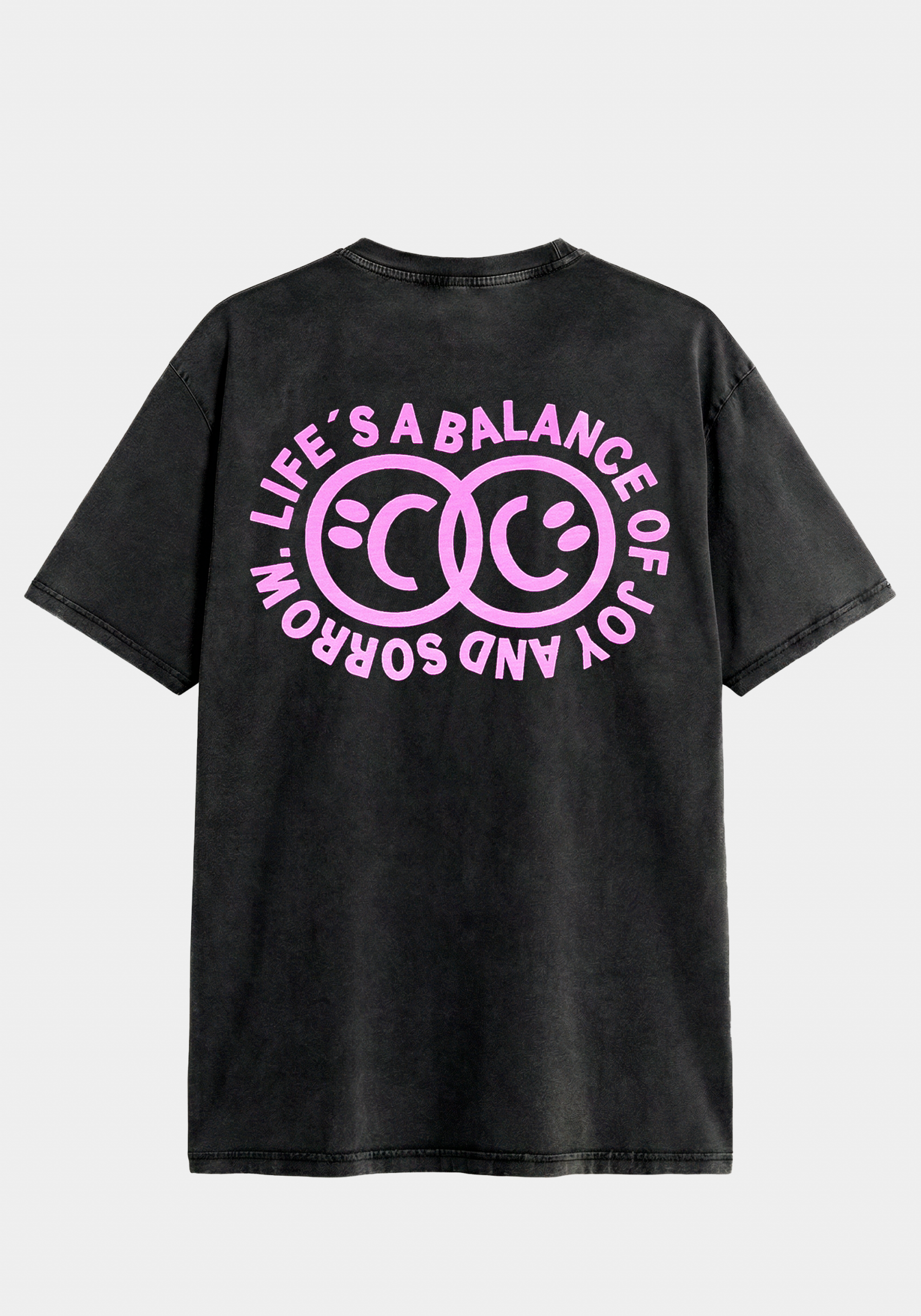 Happy & Sad T-shirt Stone Washed Oversized