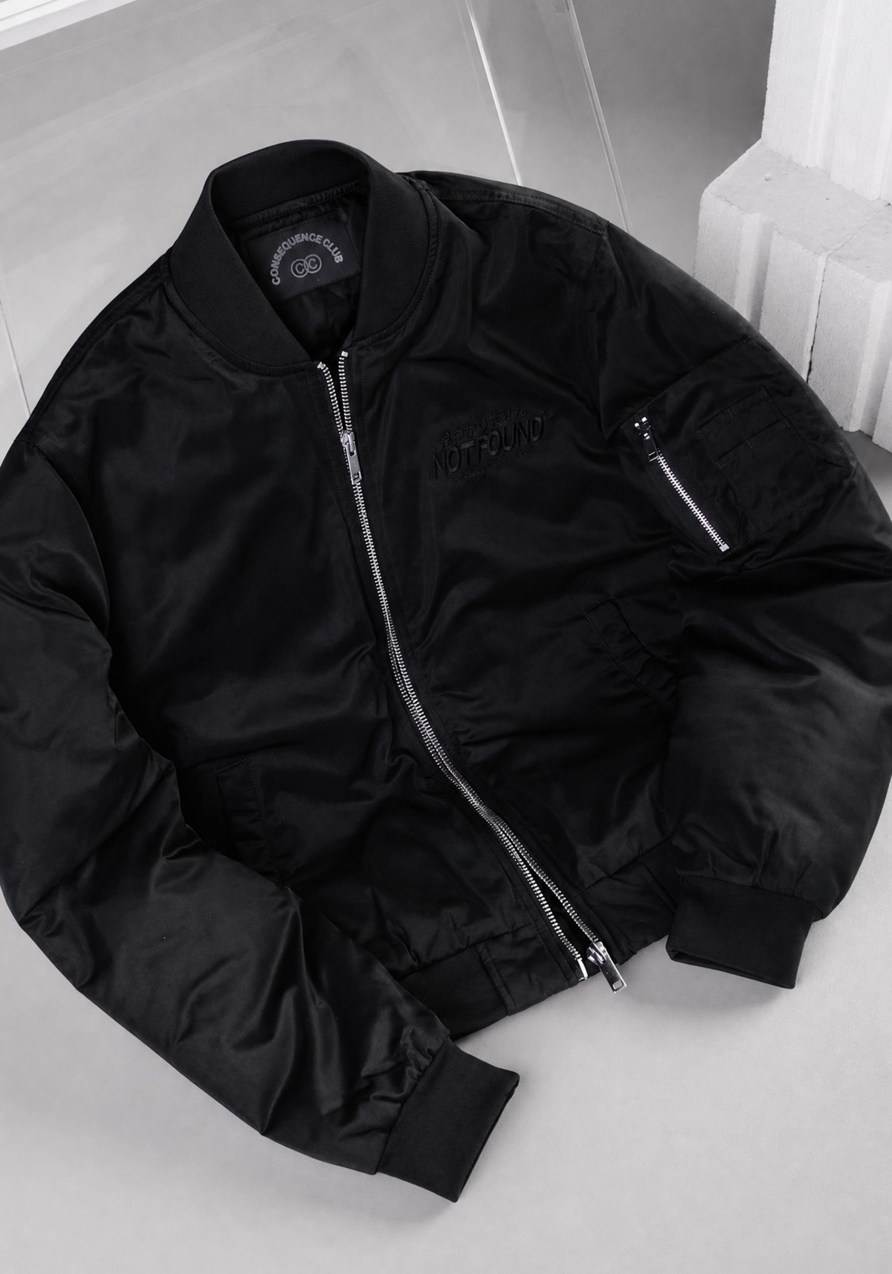 Not Found™ x CC Bomber Jacket Black-On-Black