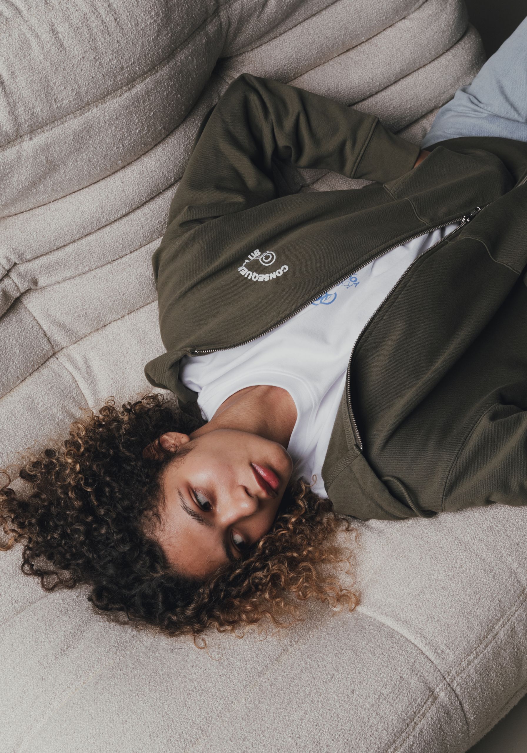Be Nice Zipper Hoodie Utility Green