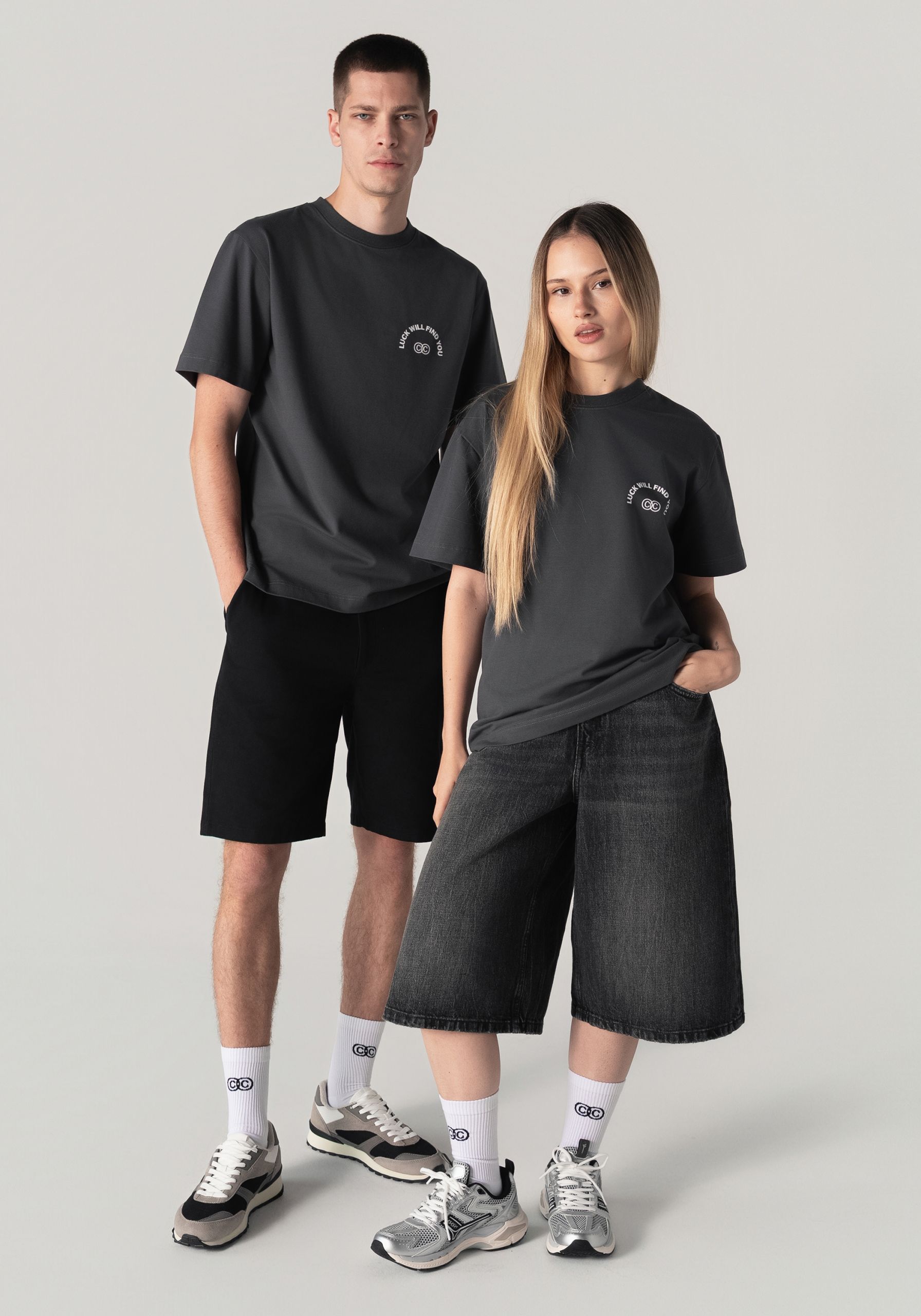 Luck Will Find You T-Shirt Grey