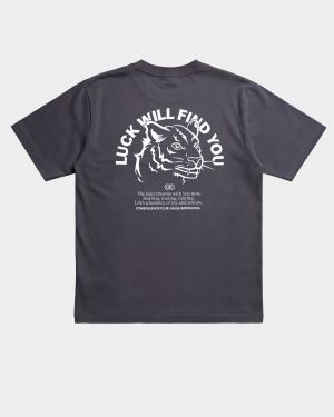 Luck Will Find You T-Shirt Grey